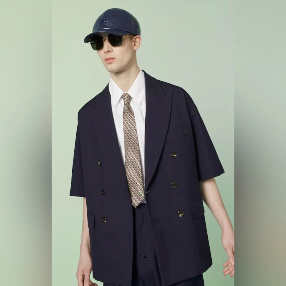 NWT GUCCI INTERLOCKING G BASEBALL HAT PRINT SILK TIE 💝🧢